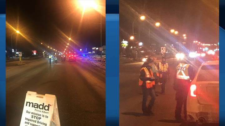 Extra police officers were on duty focusing on impaired driving at two check stops in Prince Albert this past weekend.
