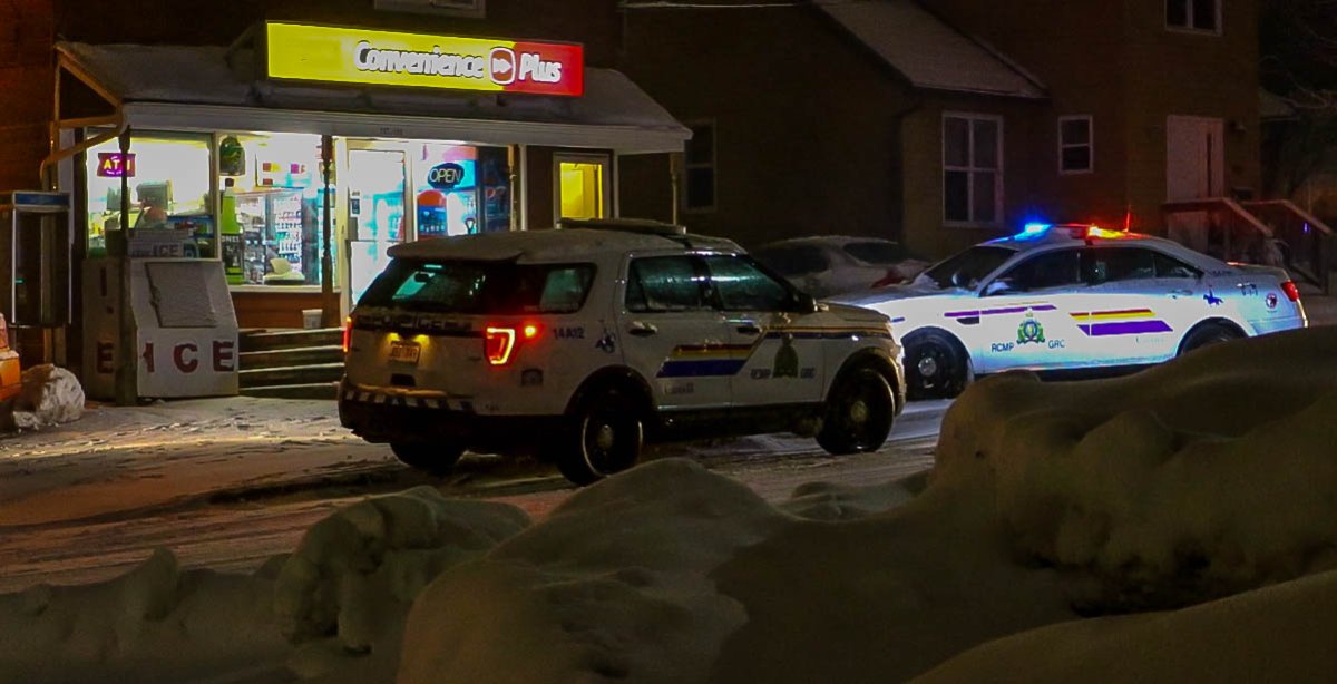 RCMP are investigating an armed robbery at a convenience store in Moncton, N.B., on March 13, 2018.