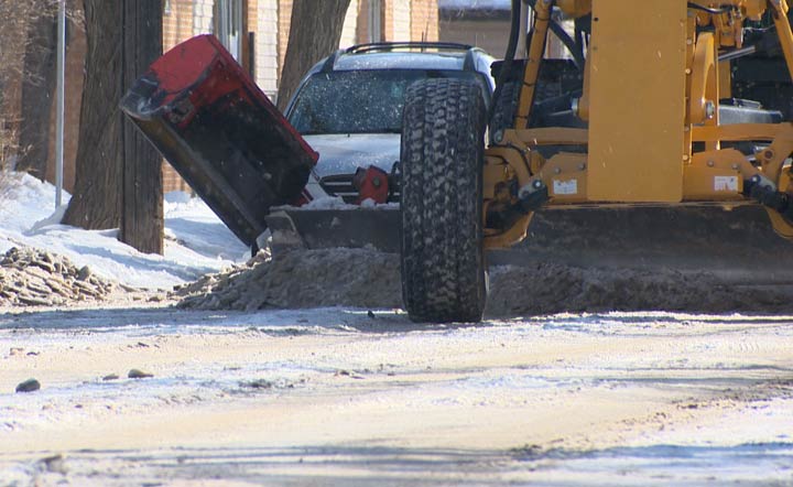 Roadways crews are grading in Saskatoon neighbourhoods to prevent severe snow and ice ruts.