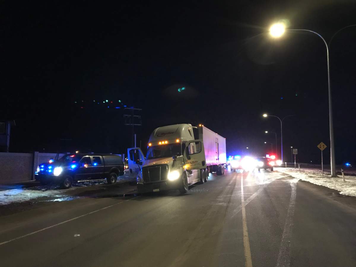 Airdrie RCMP arrest a man following the pursuit of a stolen semi