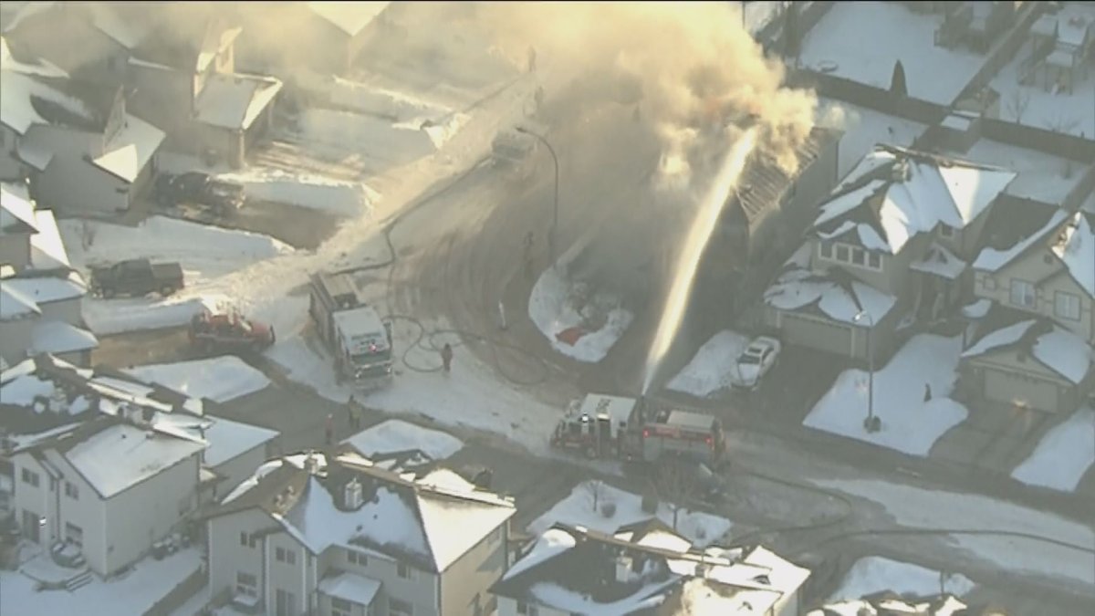 Flames shoot from roof of Sherwood Park home Edmonton Globalnews.ca
