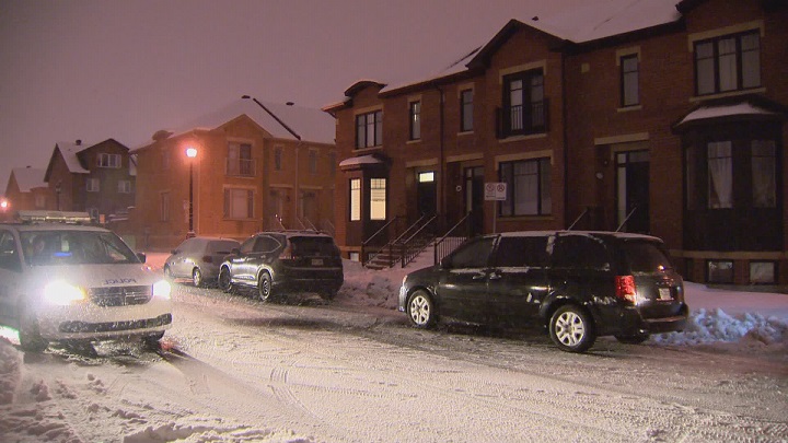 Montreal police are investigating after a home invasion on Khalil-Gibran Street overnight. Thursday, March 15, 2018.