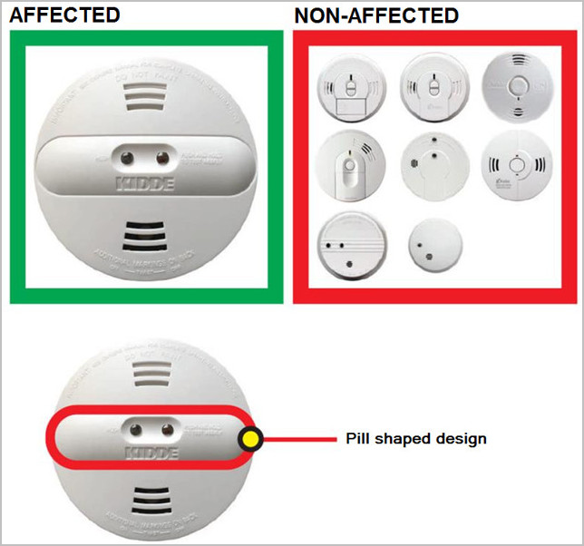 How to tell if a Kidde smoke alarm is being recalled.