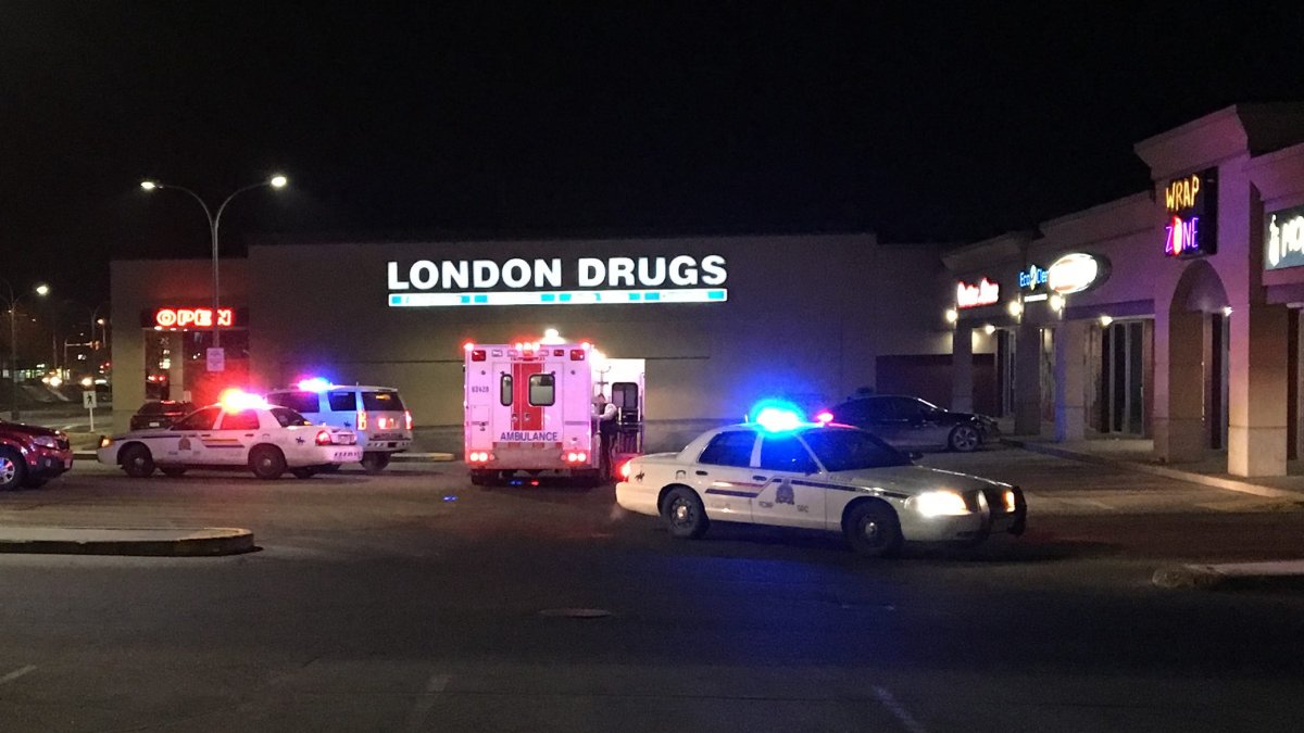 A woman was being attended to by paramedics Wednesday evening after an alleged assault at Kelowna's Spall Plaza. 