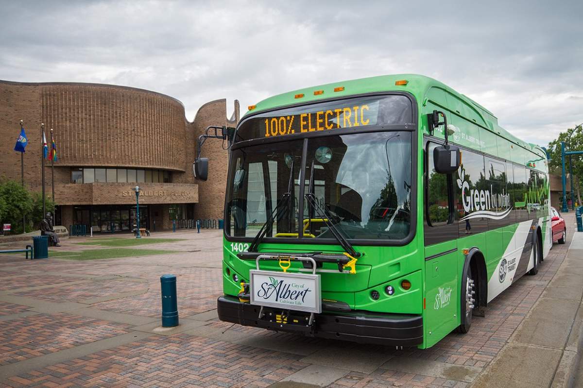A St. Albert transit bus in St. Albert, Alta. Edmonton voted against funding the Edmonton Metropolitan Transit Services Commission Wednesday, effectively killing the plan for one transit system across the region.