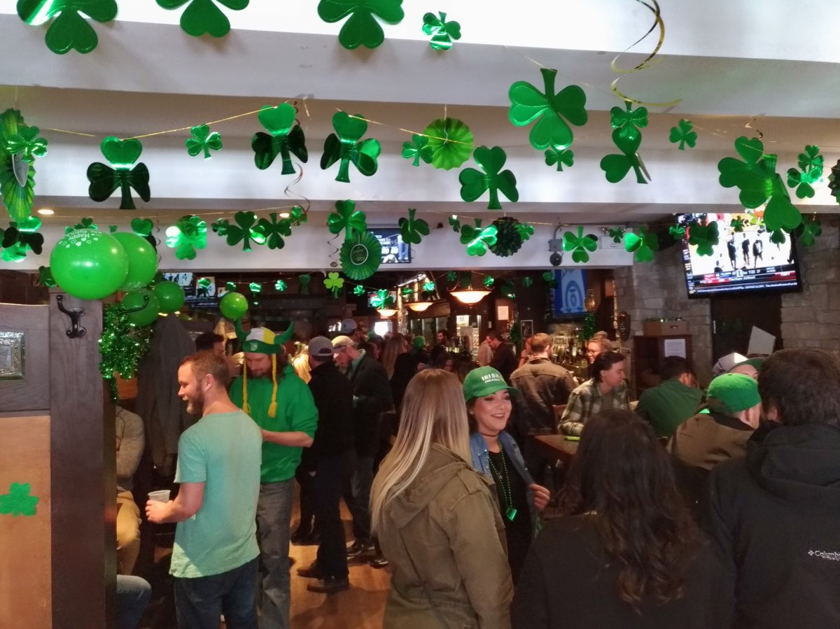 McCabe's Irish Pub and Grill on Richmond Street had a green makeover for the Irish holiday.