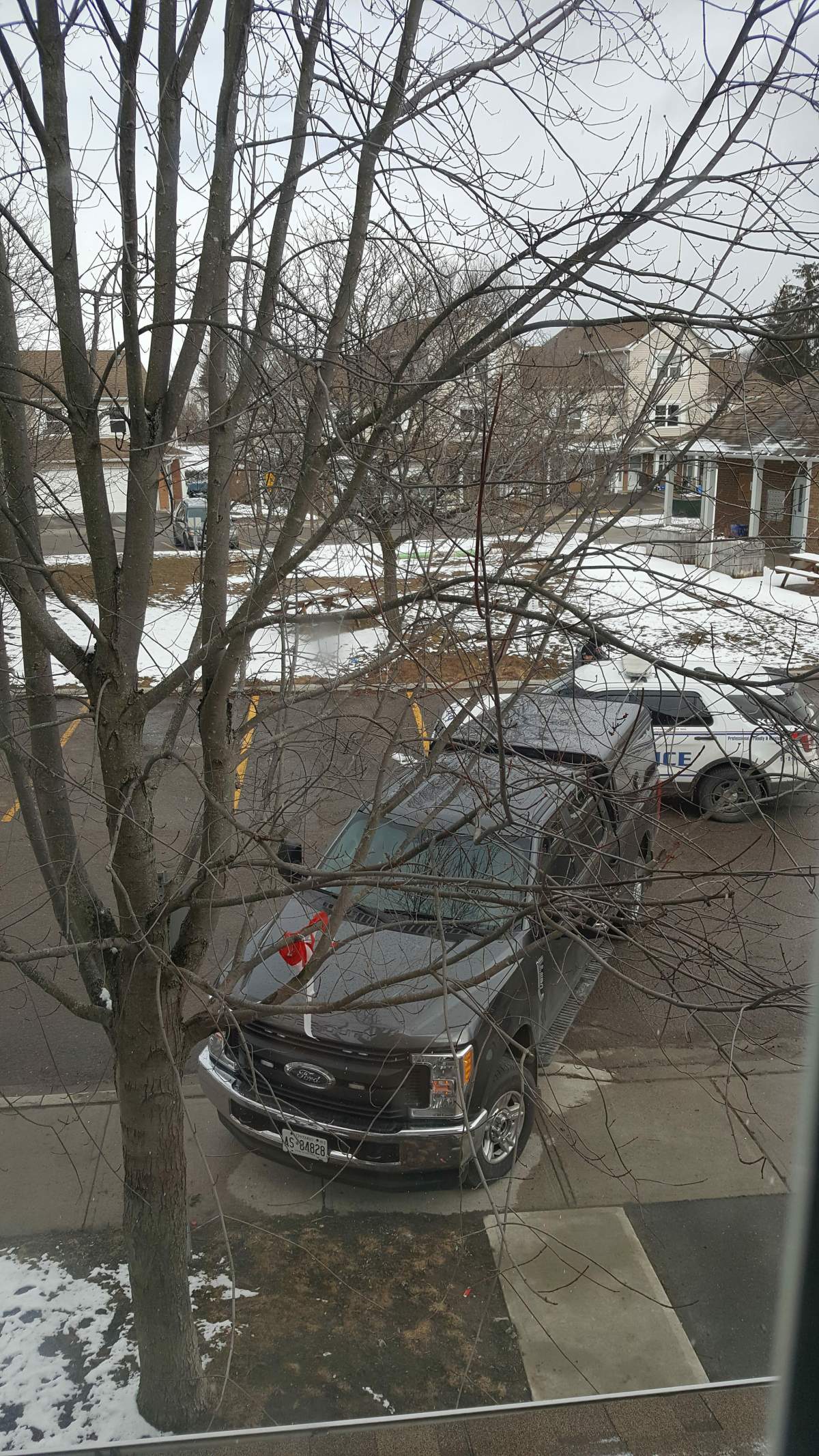 Peterborough police, the emergency response team and K-9 unit at Stenson Blvd.