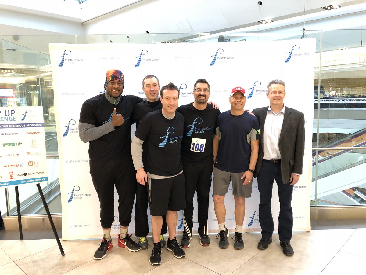 The first Step-up Challenge fundraiser for prostate cancer research is held in Edmonton, Sunday, March 18, 2018. 