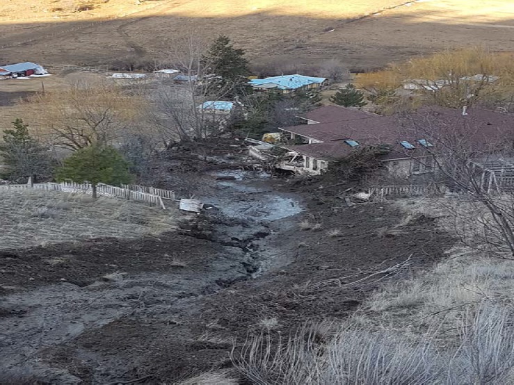 The District of Summerland released this picture of the landslide that occurred Friday morning.  