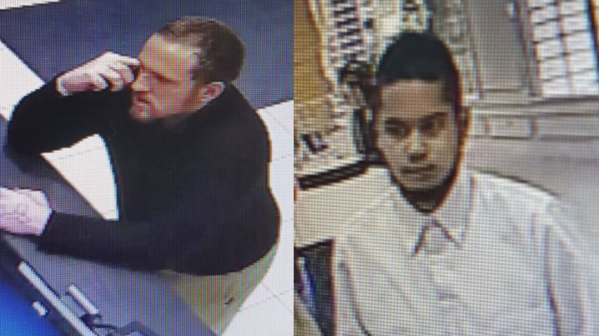 Investigators with the Financial Crimes Unit of the Integrated Criminal Investigation Division are trying to identify two suspects in a fraud investigation.