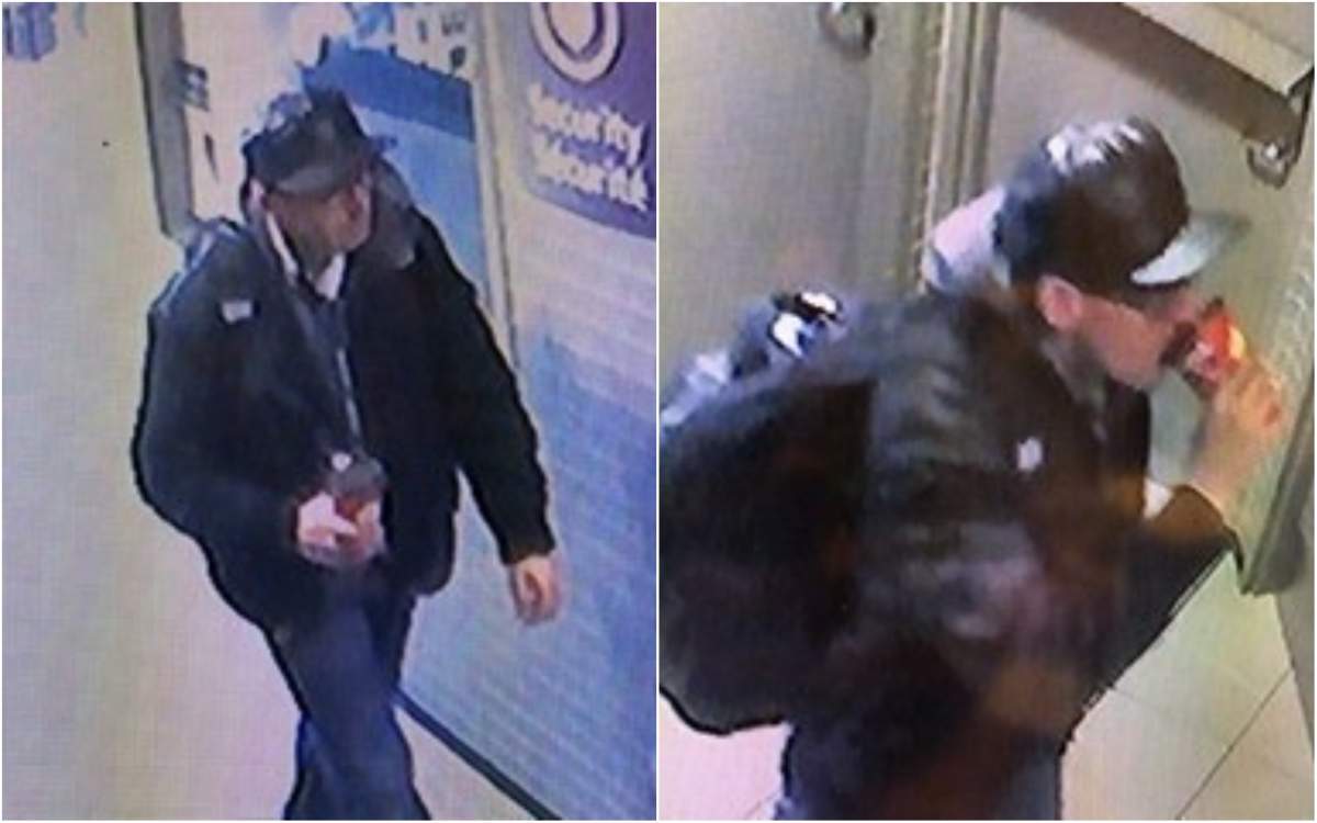 RCMP are looking to identify a man who allegedly stole an SUV from a parking lot in Dieppe, N.B. A woman and three young children were able to get out of the vehicle before he drove away.