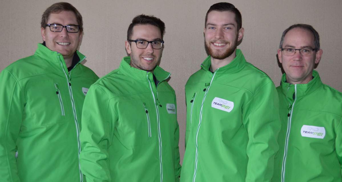 Eddie MacKenzie and his rink are headed back to the Brier after defending their provincial men’s title with a 12-4 win over John Likely. L-R Lead Sean Ledgerwood, second Christopher Gallant, third Josh Barry and skip Eddie MacKenzie.