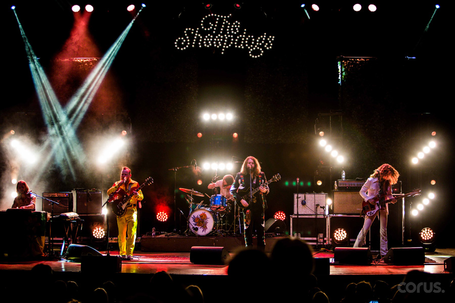 The Sheepdogs performing at Massey Hall. The band will perform a drive-in concert series at the Peterborough Memorial Centre.