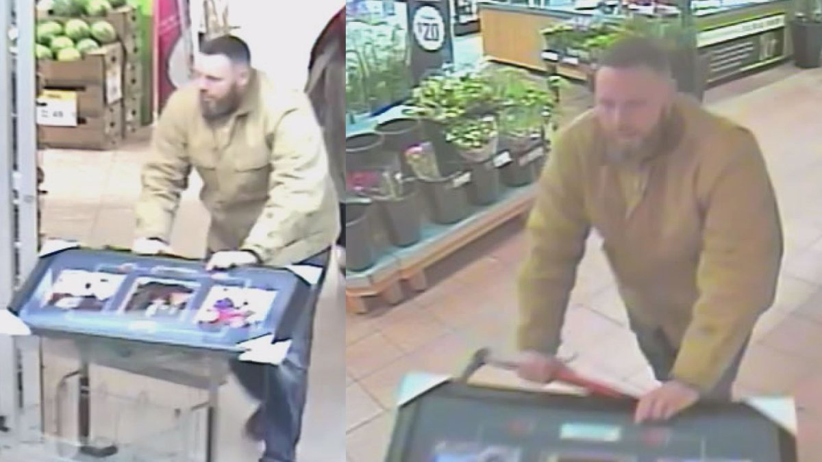 Halifax police have released an image of a man they say walked out of a store without paying for a photo collage. 