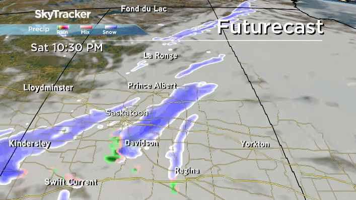 There is a good chance of snow late Saturday in Saskatoon with the next system rolling through.