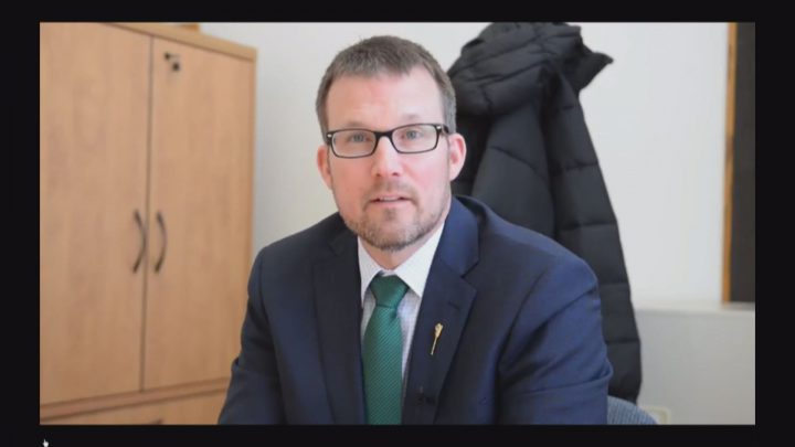 On the night of the Melfort byelection, April Phillips gave Todd Goudy her late husband's tie. 