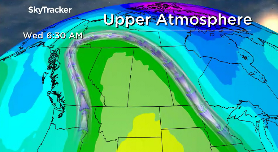 A blocking pattern in the upper atmosphere known as an Omega Block keeps conditions warm and sunny right into the middle of the week.