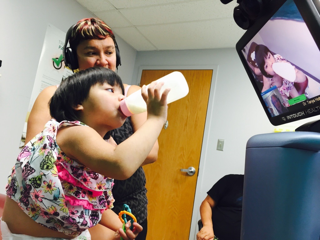 Vanessa Linklater’s daughter Grace has an appointment with Dr. Tanya Holt remotely.
