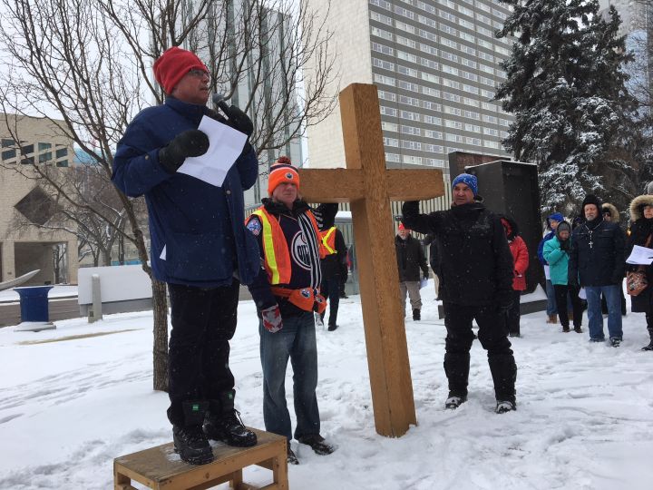 The 2018 Way of the Cross held in Edmonton Friday, March 30, 2018. 