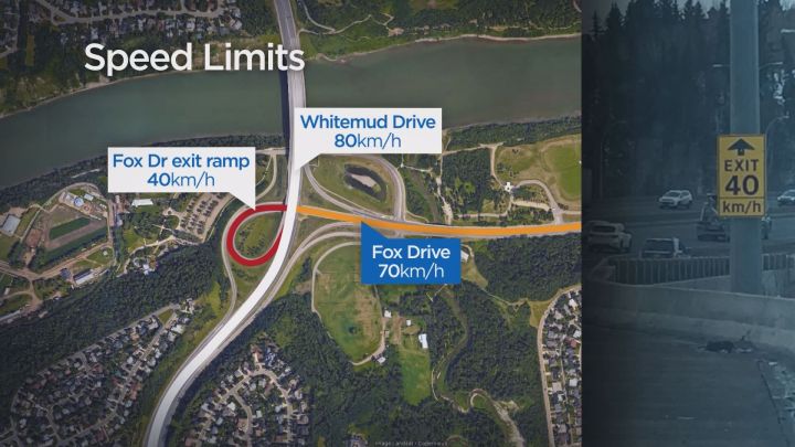 Edmonton changes to ‘suggested’ speed limits on exit ramps - image