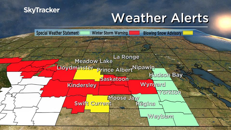 Winter storm warning for Saskatoon, central Sask