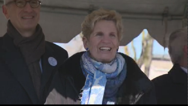 Premier Kathleen Wynne at the Greek Independence parade in Toronto on Sunday.
