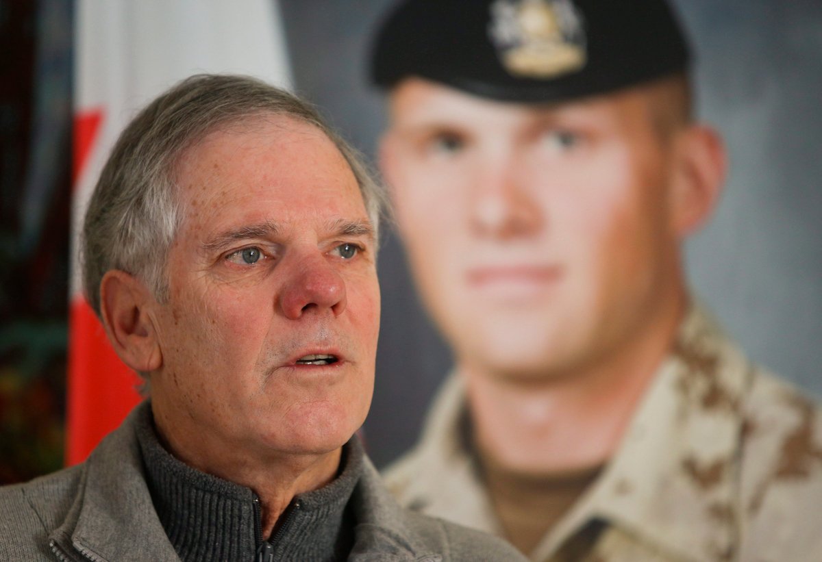 Michael Hornburg, who's son Nate was the 71st Canadian soldier to die in Afghanistan, speaks about his son at his home in Calgary, Tuesday, March 4, 2014.