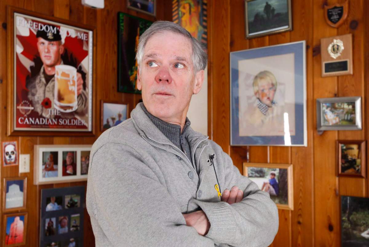 Michael Hornburg, who’s son Nate was the 71st Canadian soldier to die in Afghanistan, speaks about his son at his home in Calgary on March 4, 2014.