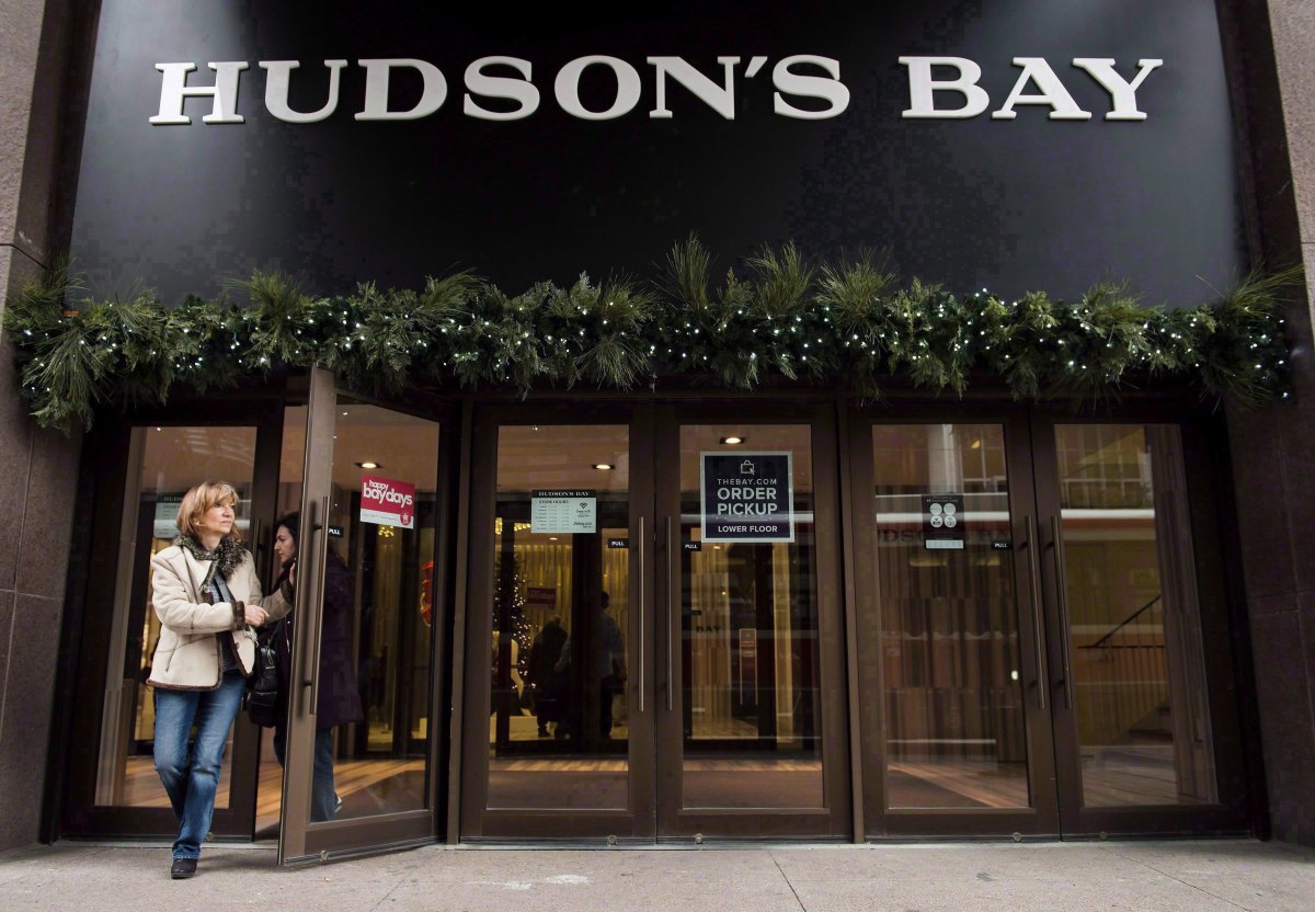 Hudson's Bay Co. is naming Helena Foulkes as its new chief executive. A woman leaves the Hudson Bay Company store in Toronto on Wednesday, November 1, 2017.