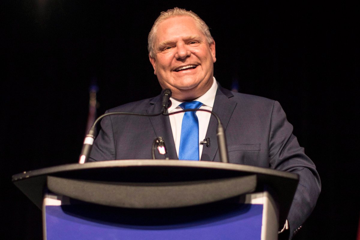 Ontario PC Leader Doug Ford holds a unity rally in Toronto on Monday, March 19, 2018. 