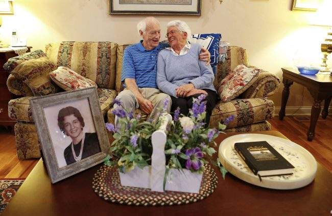 In this undated photo, Harold Holland and Lillian Barnes pose for a photo in Lexington, Ky. The two, who were married in 1955 and divorced in 1968, are getting married again 50-years later on April 14, 2018, at Trinity Baptist Church in Lexington.