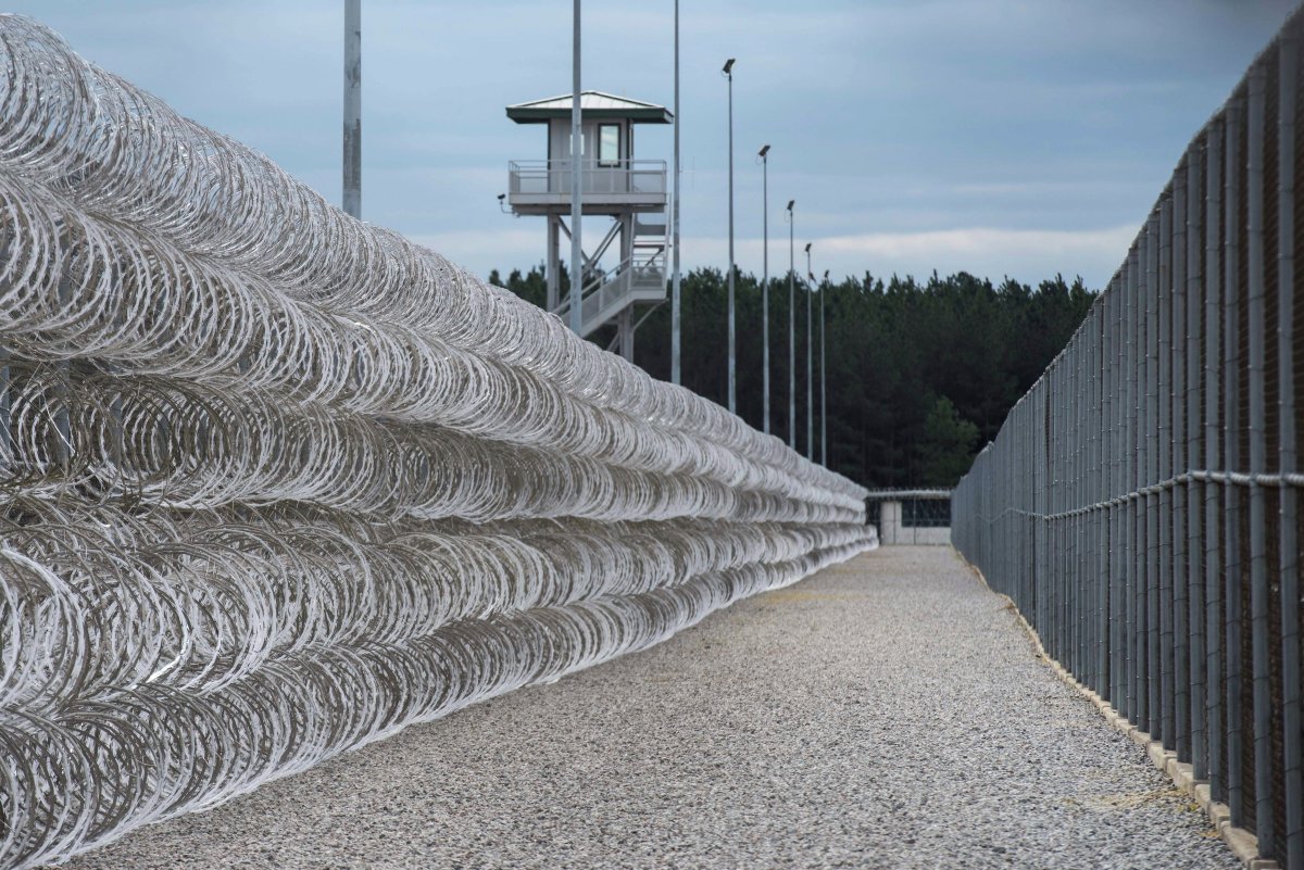 In this Feb. 9, 2016, file photo, razor wire protects a perimeter of the Lee Correctional Institution in Bishopville, S.C.