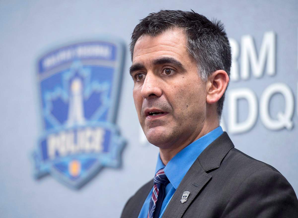 Halifax Regional Police Supt. Jim Perrin fields questions at a news conference in Halifax on Wednesday, April 18, 2018.