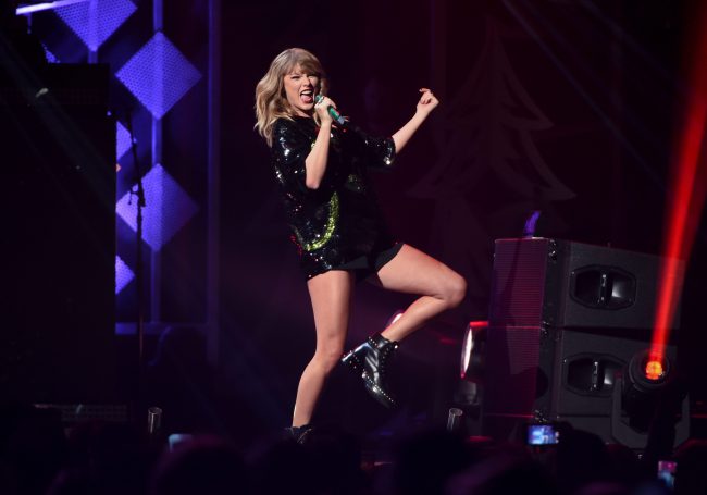In this December 2017 file photo, singer Taylor Swift performs at Z100's iHeartRadio Jingle Ball at Madison Square Garden on  in New York. 


