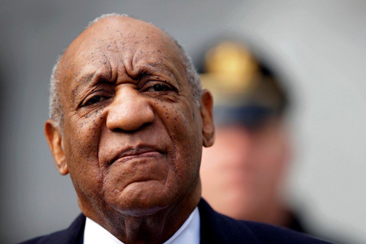 FILE - In this April 18, 2018 file photo, Bill Cosby arrives for his sexual assault trial at the Montgomery County Courthouse in Norristown. On Thursday, April 26, 2018, Cosby was convicted of drugging and molesting a woman in the first big celebrity trial of the #MeToo era, completing the spectacular late-life downfall of a comedian who broke racial barriers in Hollywood on his way to TV superstardom as America's Dad. (AP Photo/Matt Slocum, File).