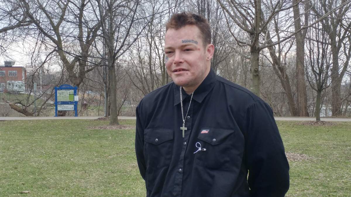 Josh describes himself as being in the early stages of recovery and spoke with 980 CFPL at the event.