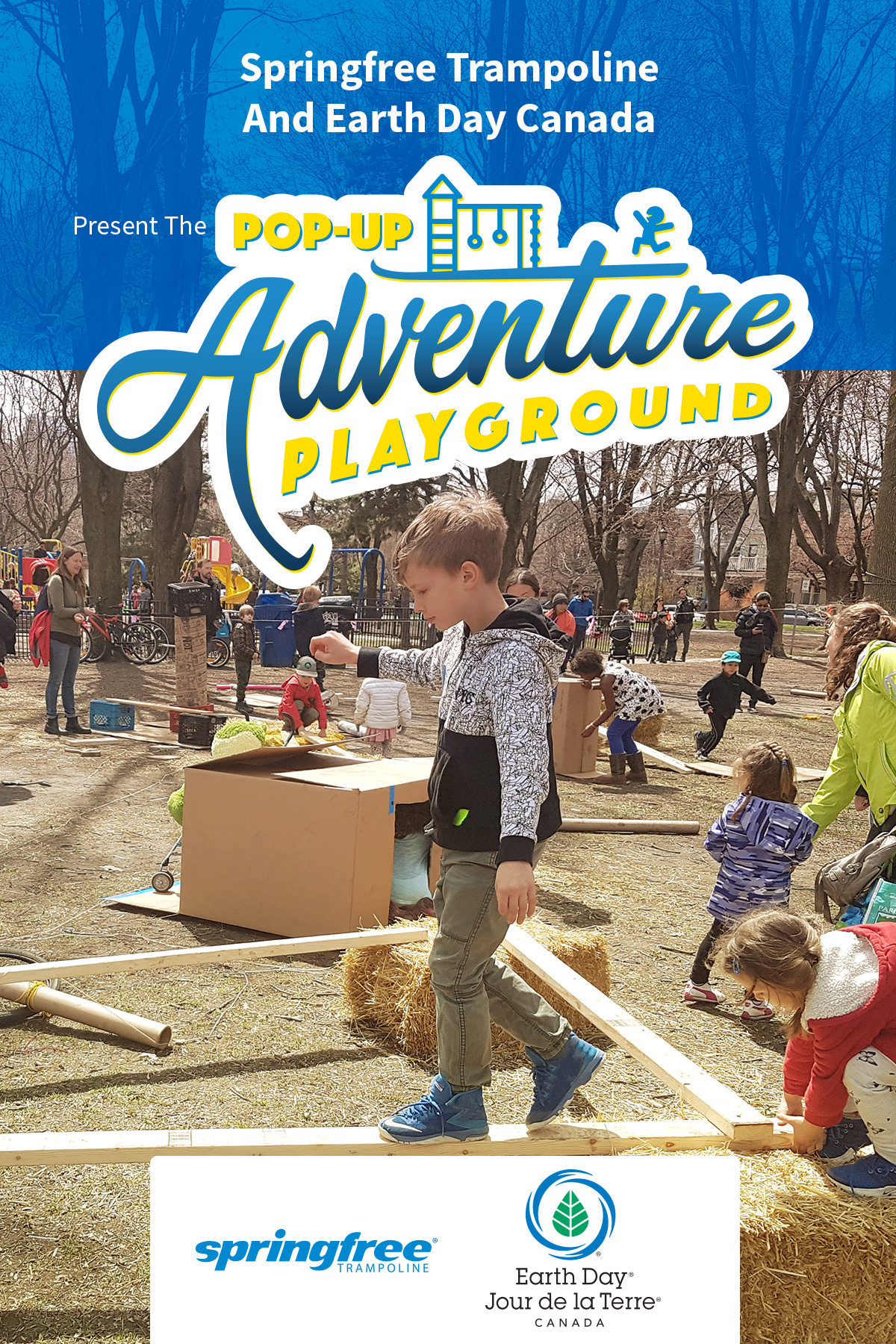 Springfree Trampoline and Earth Day Canada’s POP-UP Adventure Playground - image
