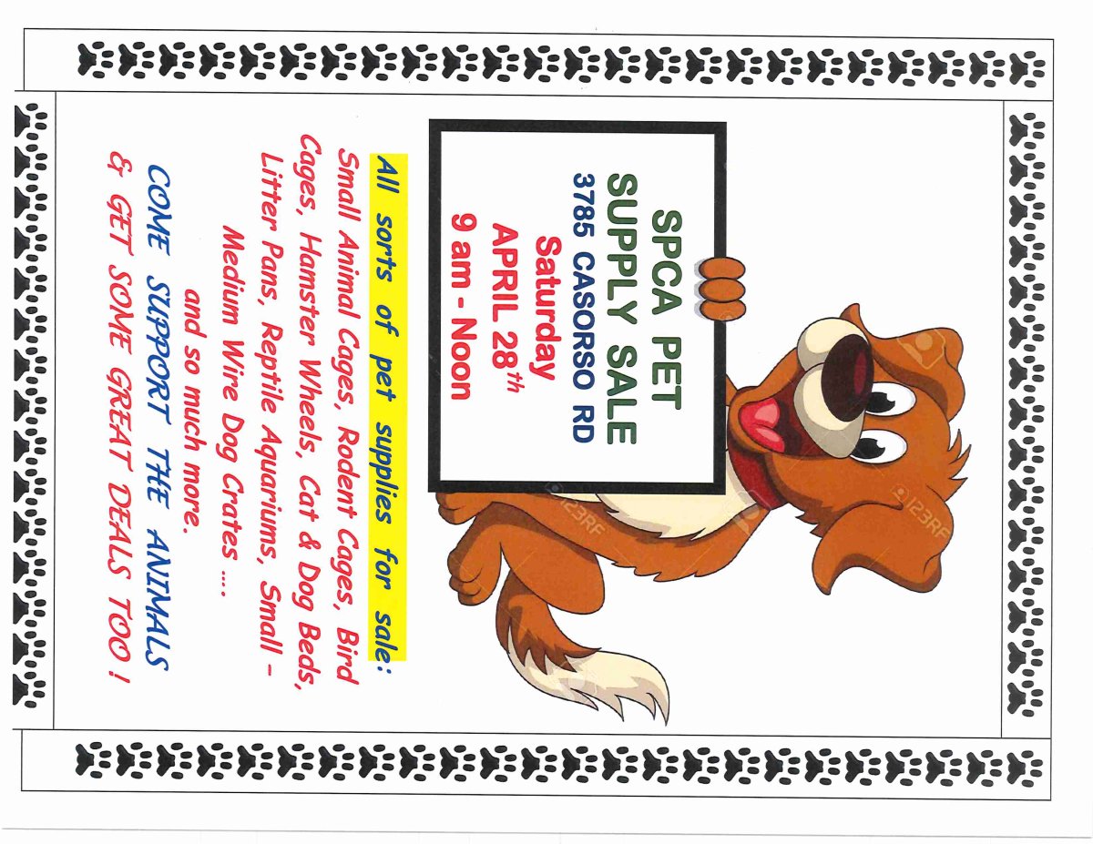 BC SPCA Kelowna Annual Spring Pet Supplies Garage Sale GlobalNews Events