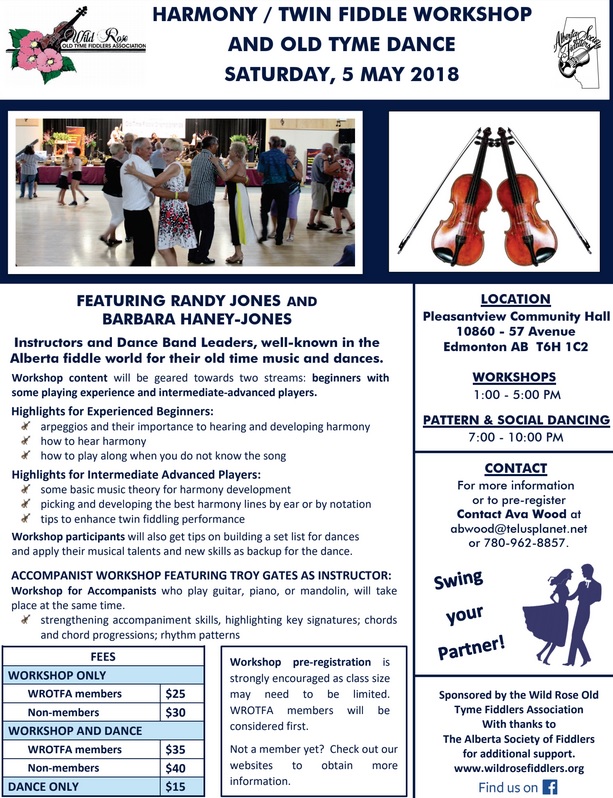 OLD TYME Harmony and Twin FIDDLE Workshop (Beginner & Intermediate/Advanced) - image