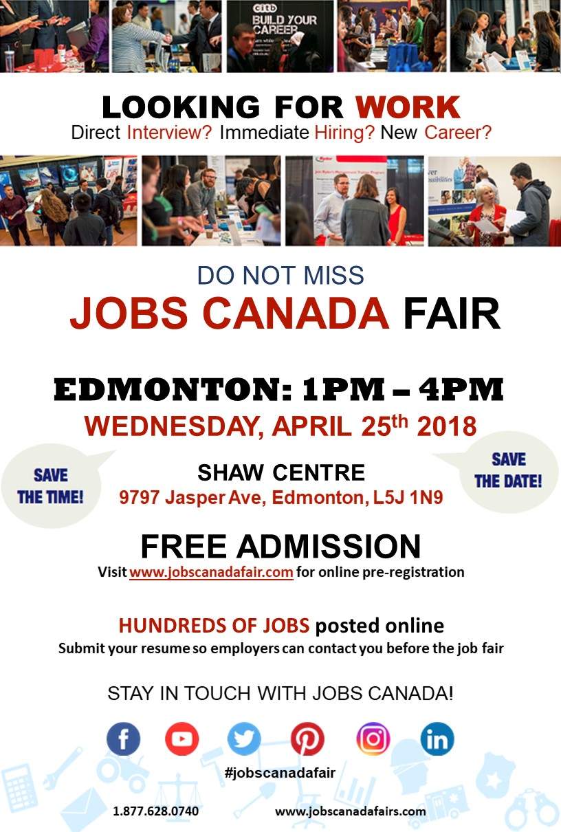Edmonton Job Fair – April 25th, 2018 - image