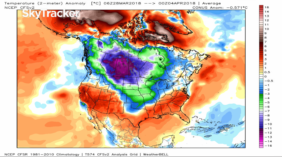 Saskatoon weather outlook Sask. has coldest temperature anomalies on