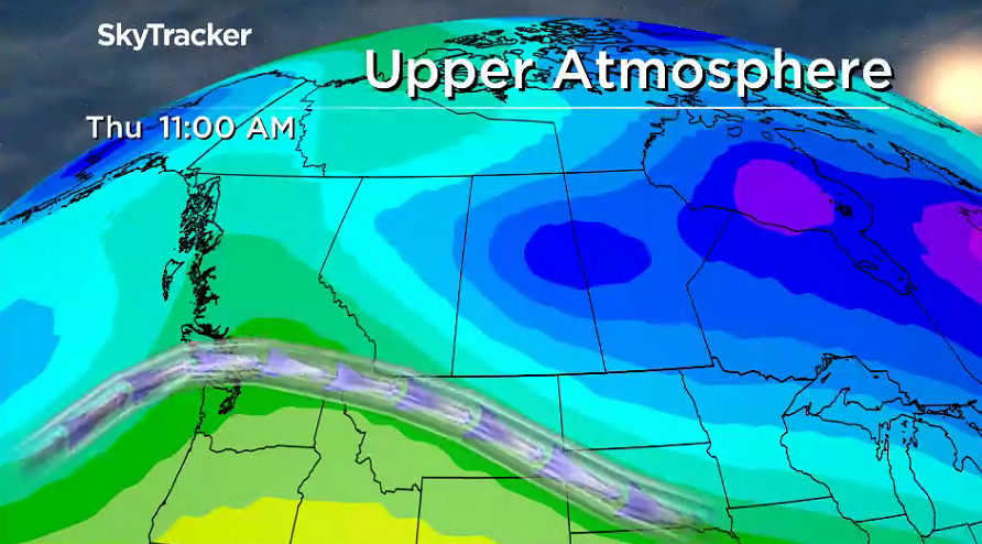 A piece of the polar vortex pushes through on Thursday, keeping us in the arctic air.