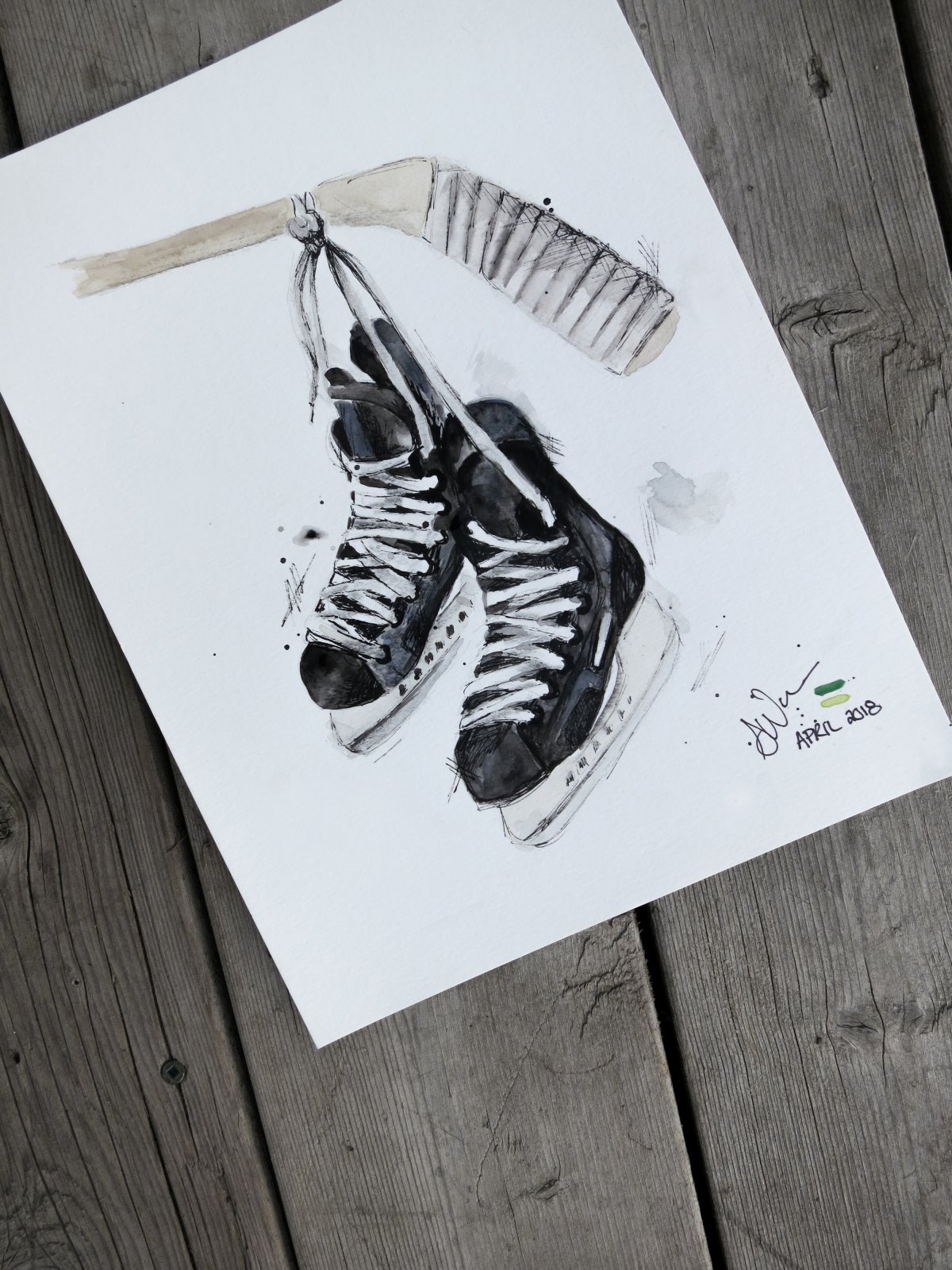 Adria Warren is selling this print, with 100 per cent of the proceeds going to victims and families affected in the Humboldt Broncos bus crash.