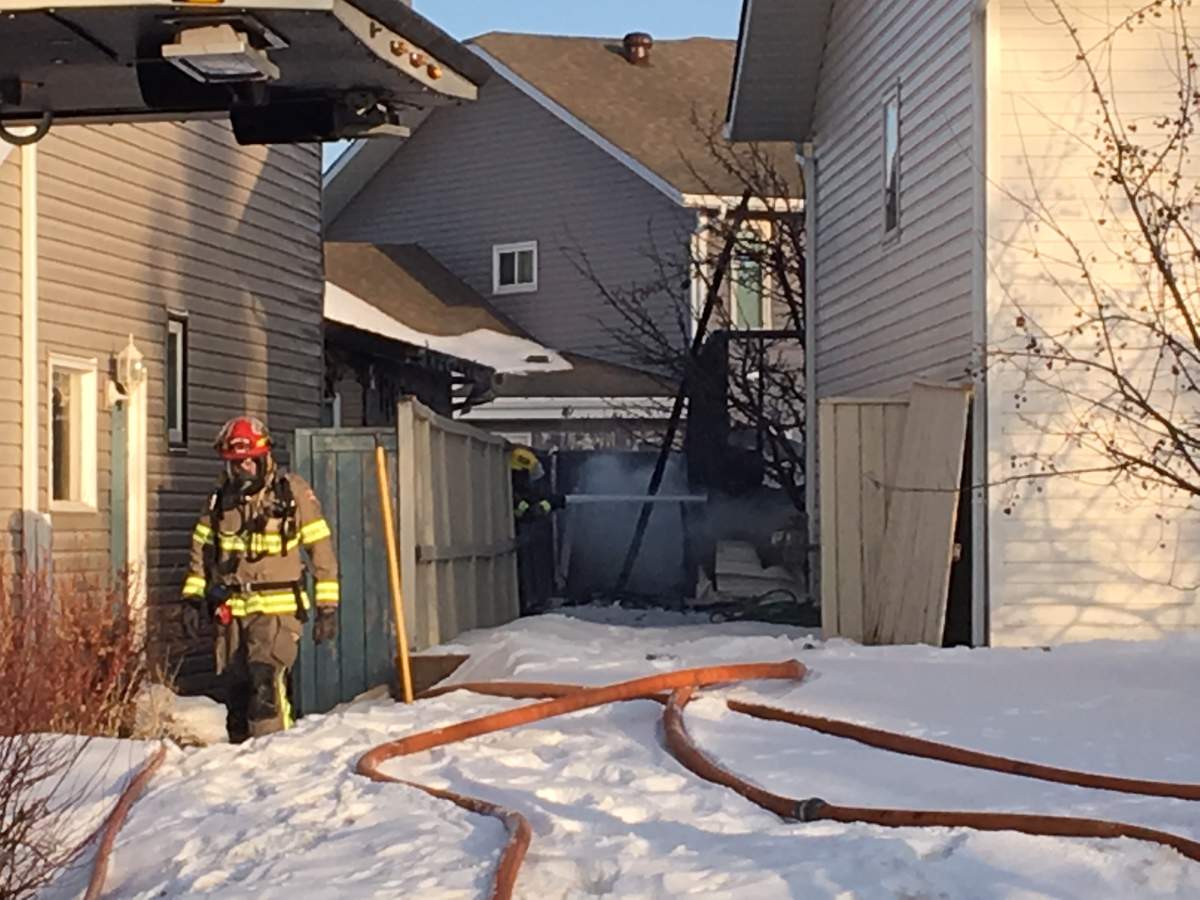 Homes were evacuated in Airdrie on Thursday evening due to a structure fire.
