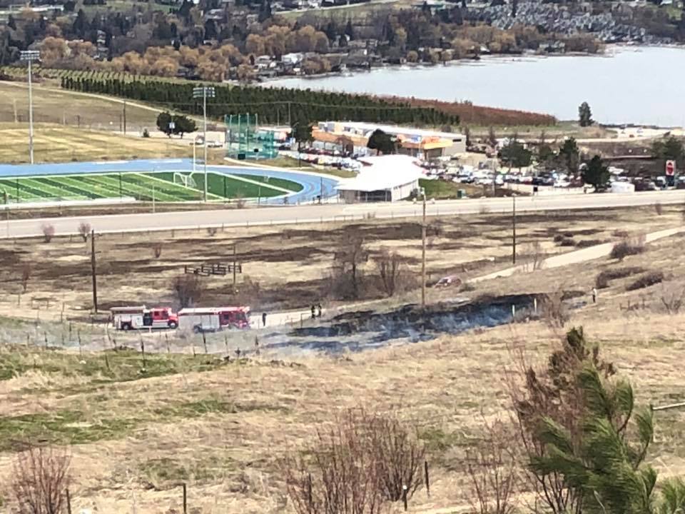 Fire fighters responded to a Vernon area grass fire on Tuesday afternoon. 