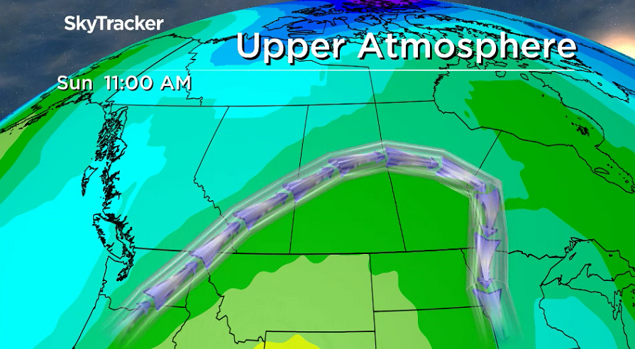 An upper ridge will build back in the heat this weekend.