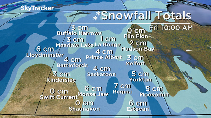 Another round of snow is on the way with 3 to 8 centimetres possible in Saskatoon.