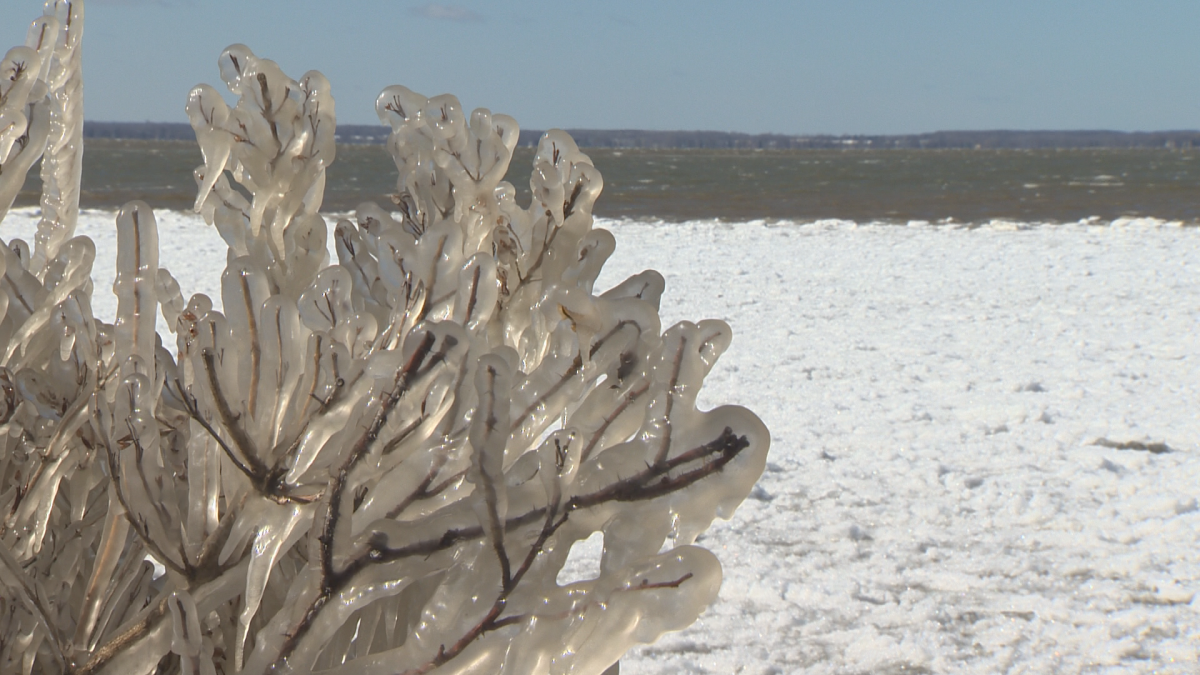 Icicles form in Pointe-Claire.