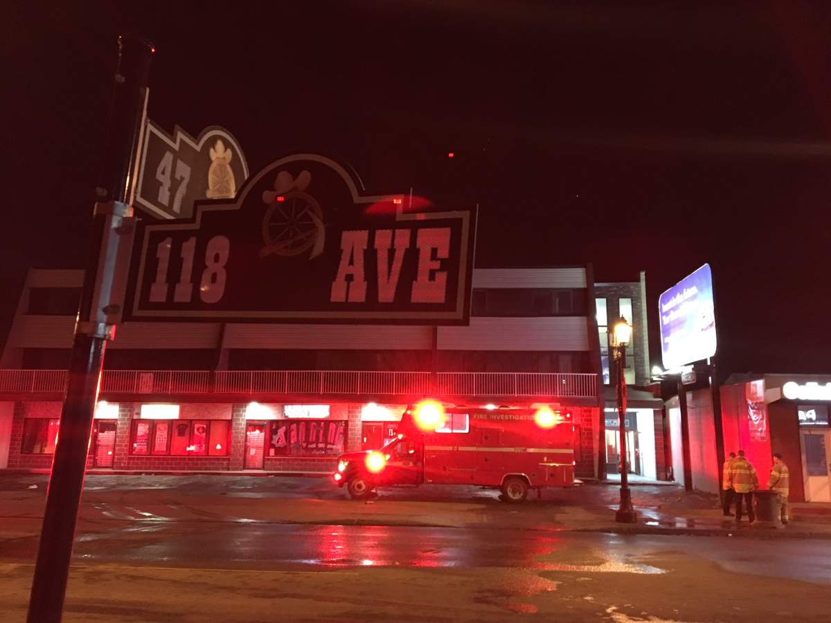 A person was taken to hospital after an early morning fire at the Beverly Place apartment building (4623 118 Ave.) in northeast Edmonton. Friday, April 20, 2018.