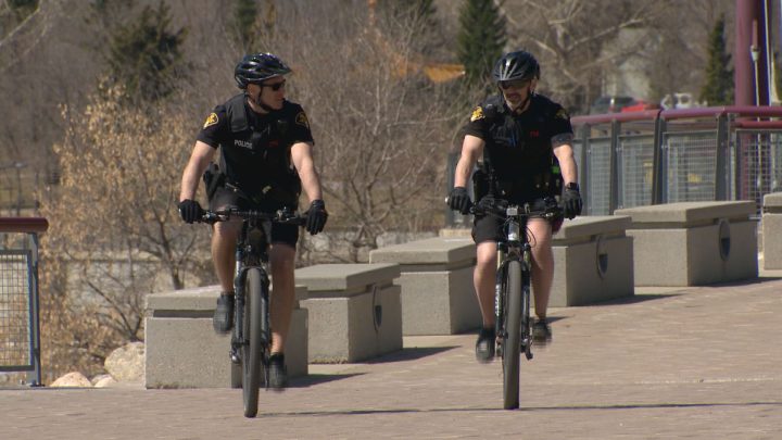 Suspicious persons call ends with Saskatoon police bike unit officers arresting a man for impersonation, drug possession.